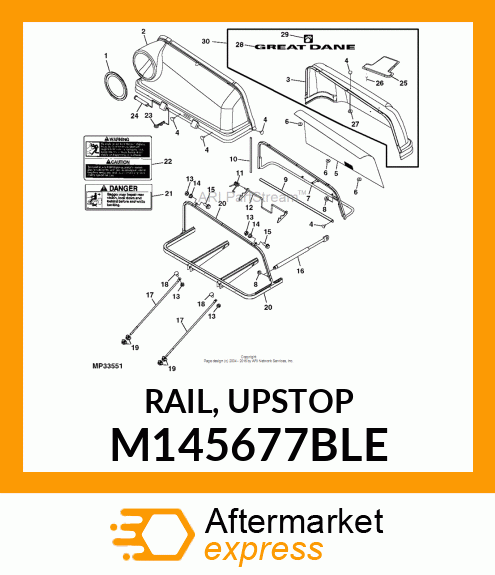 RAIL, UPSTOP M145677BLE