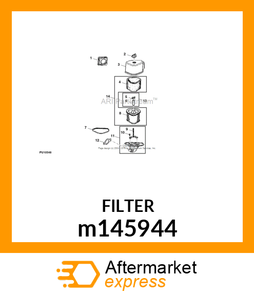 KIT,KOHLER AIRFILTER 16HP AND 17.5H m145944