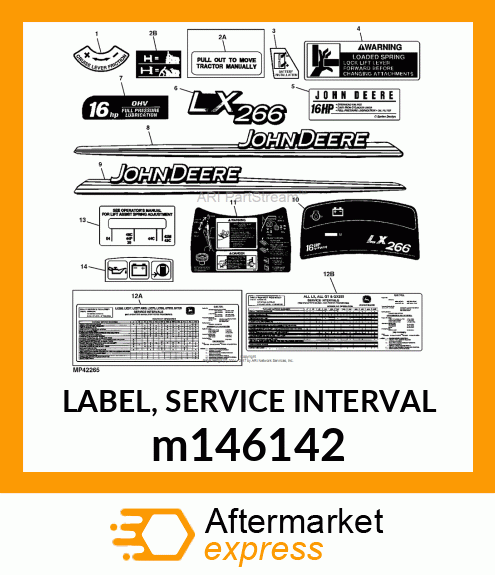 LABEL, SERVICE INTERVAL m146142