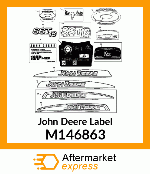 LABEL, LH SIDE TRIMSTRIP M146863