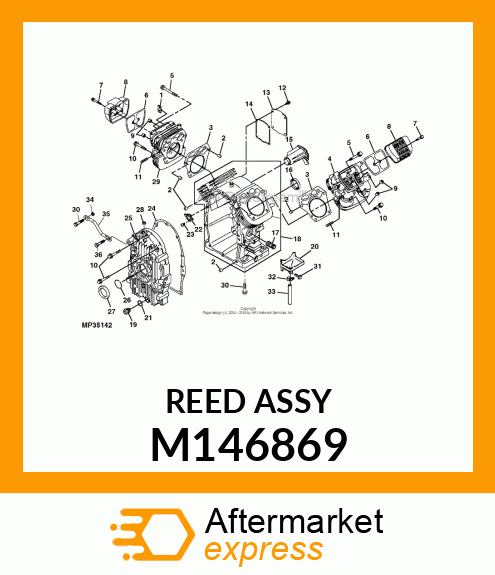 VALVE, REED ASSEMBLY M146869