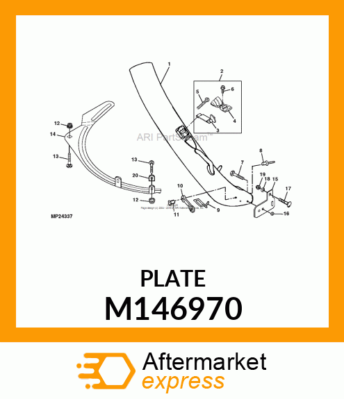 PLATE, 42 BAGGER CHUTE M146970