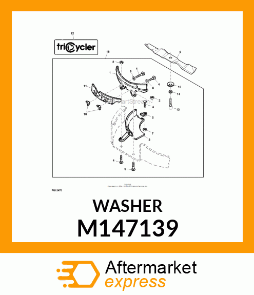 WASHER, BLADE (HEAT TREAT amp; COAT) M147139