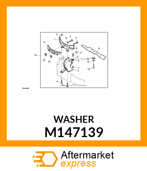 WASHER, BLADE (HEAT TREAT amp; COAT) M147139