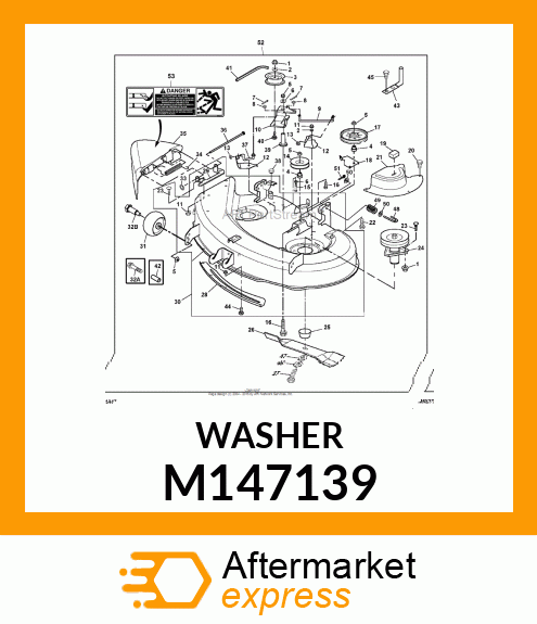 WASHER, BLADE (HEAT TREAT amp; COAT) M147139