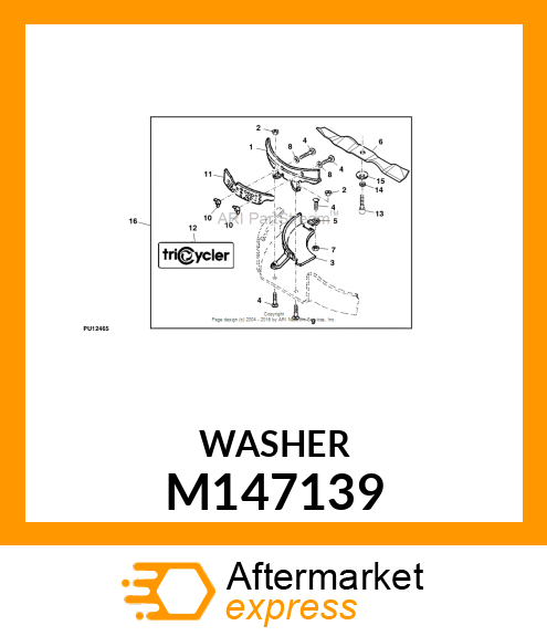 WASHER, BLADE (HEAT TREAT amp; COAT) M147139