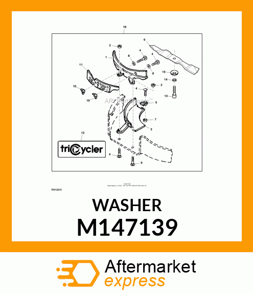 WASHER, BLADE (HEAT TREAT amp; COAT) M147139