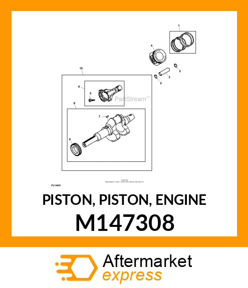 PISTON, PISTON, ENGINE M147308