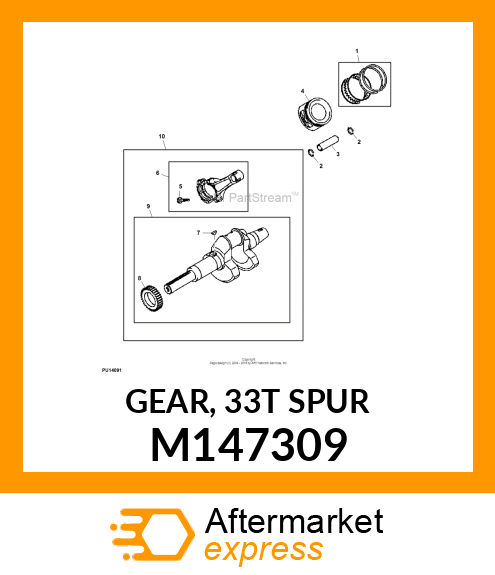 GEAR, 33T SPUR M147309