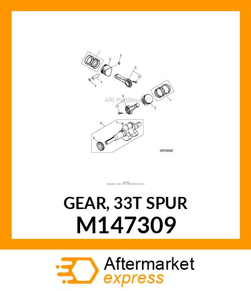 GEAR, 33T SPUR M147309