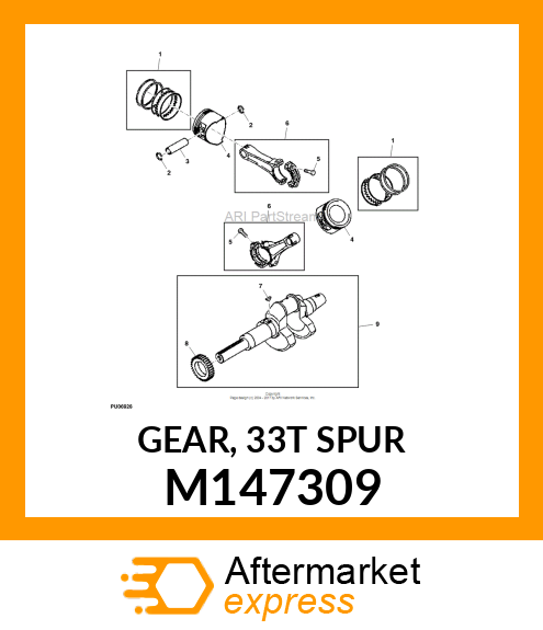 GEAR, 33T SPUR M147309