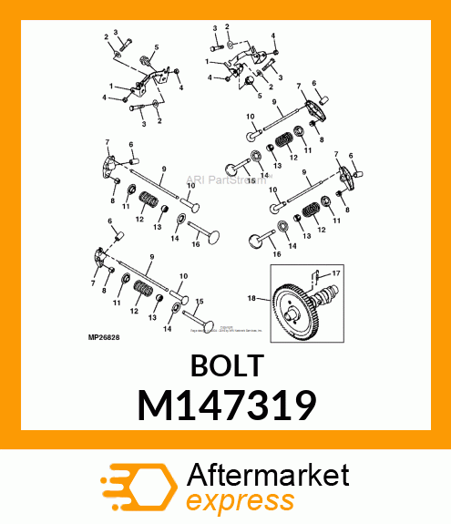 BOLT, 8 X 14 M147319