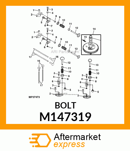 BOLT, 8 X 14 M147319