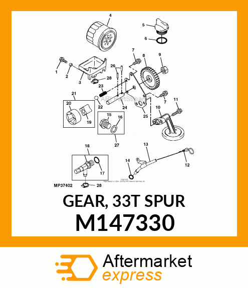 GEAR, 33T SPUR M147330