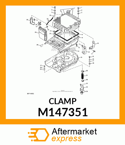 WORM GEAR CLAMP(TYPE"F") M147351