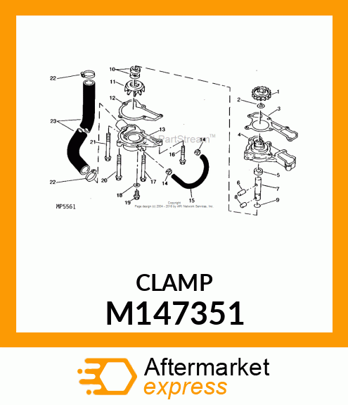 WORM GEAR CLAMP(TYPE"F") M147351