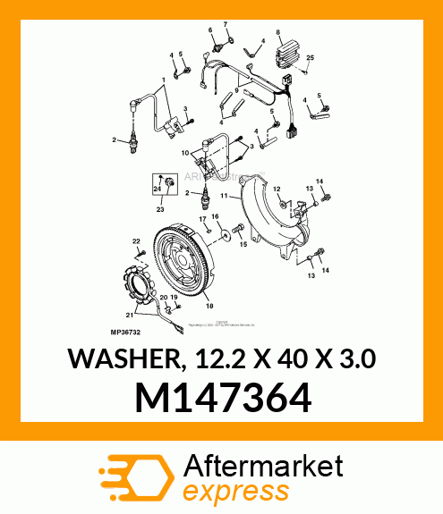 WASHER, 12.2 X 40 X 3.0 M147364