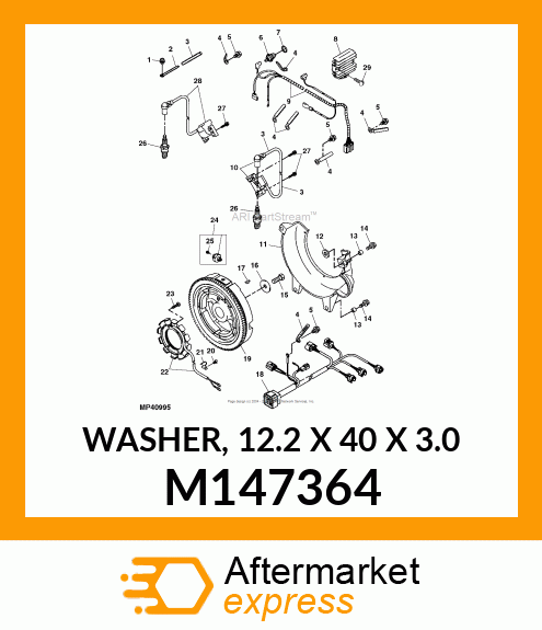 WASHER, 12.2 X 40 X 3.0 M147364