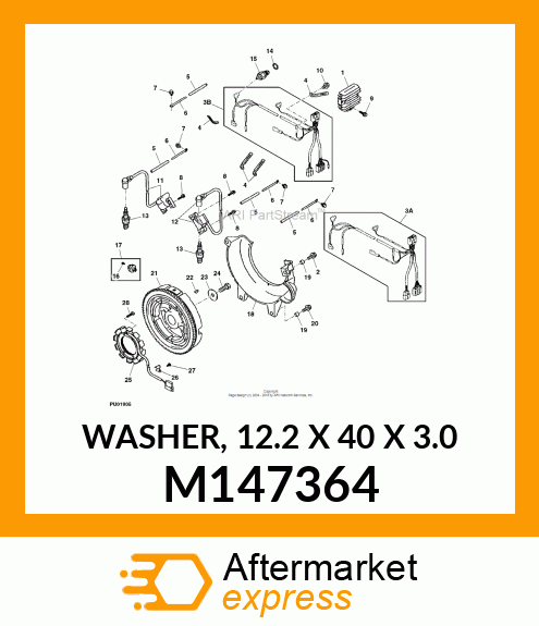 WASHER, 12.2 X 40 X 3.0 M147364