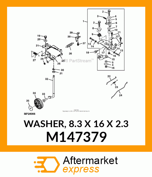 WASHER, 8.3 X 16 X 2.3 M147379