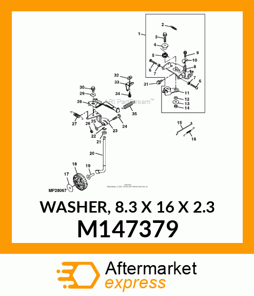 WASHER, 8.3 X 16 X 2.3 M147379