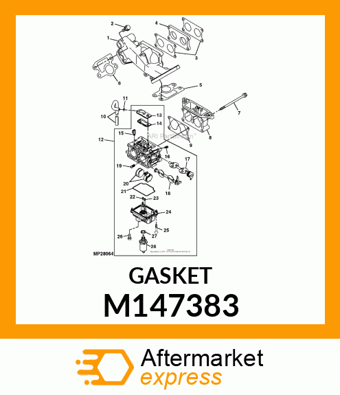 GASKET, INTAKE PIPE M147383