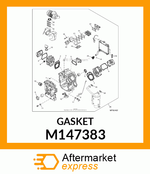 GASKET, INTAKE PIPE M147383