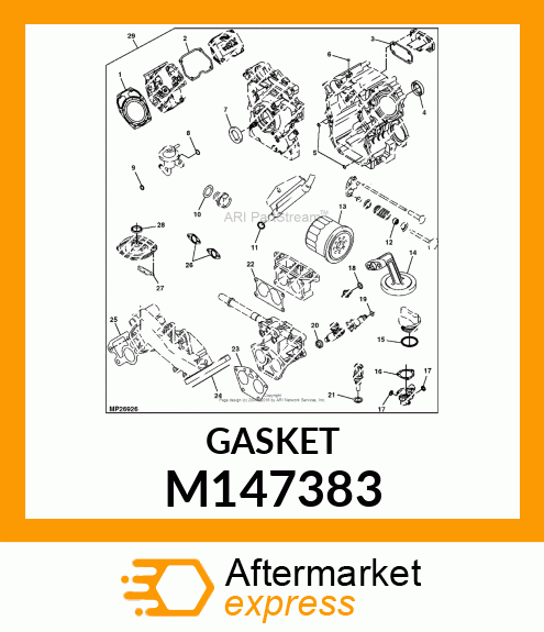 GASKET, INTAKE PIPE M147383