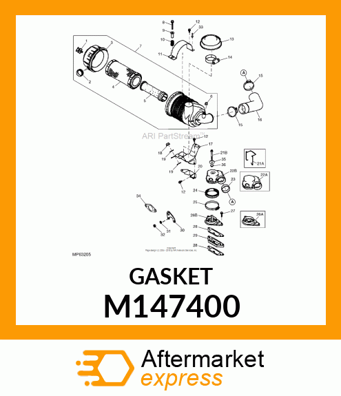 GASKET, MUFFLER M147400