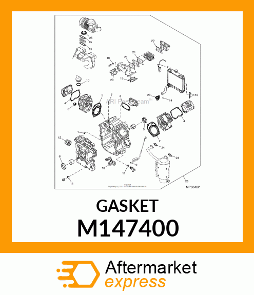 GASKET, MUFFLER M147400