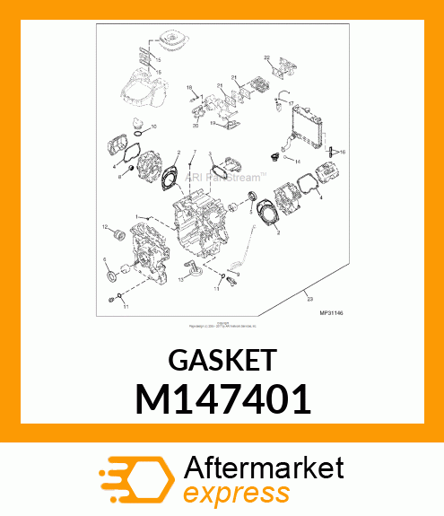 GASKET, AIR FILTER M147401