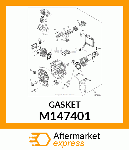 GASKET, AIR FILTER M147401