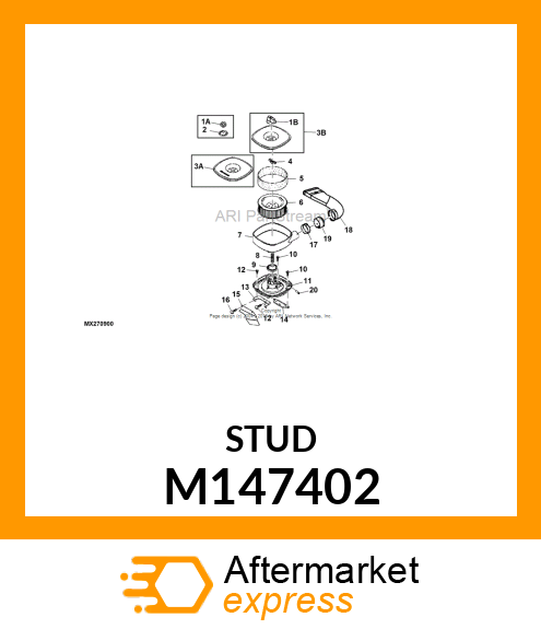 STUD, 6 X 30 M147402