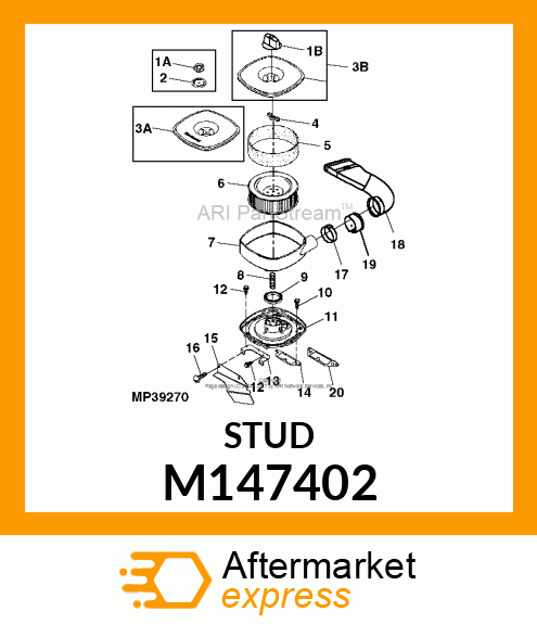 STUD, 6 X 30 M147402