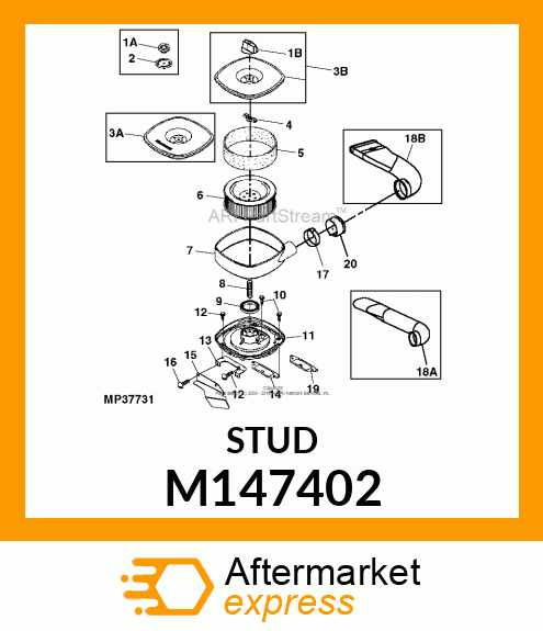 STUD, 6 X 30 M147402