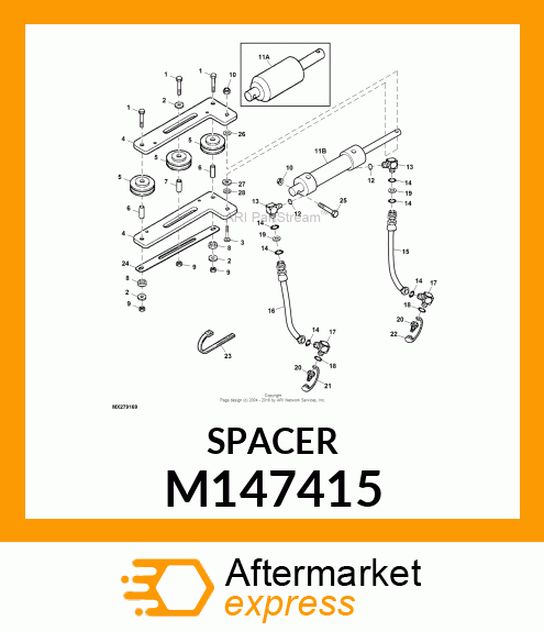 SPACER, SPOUT PULLEY M147415