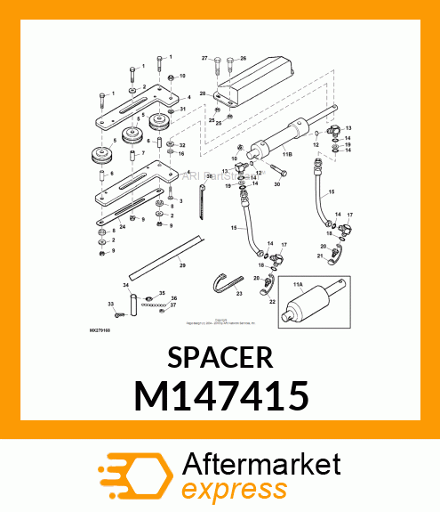 SPACER, SPOUT PULLEY M147415