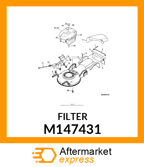 FILTER, AIR CLEANER CARTRIDGE M147431