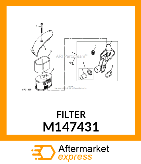 FILTER, AIR CLEANER CARTRIDGE M147431