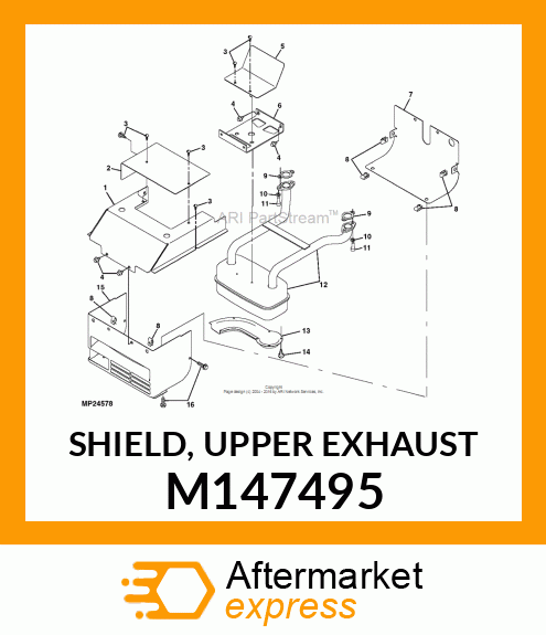 SHIELD, UPPER EXHAUST M147495