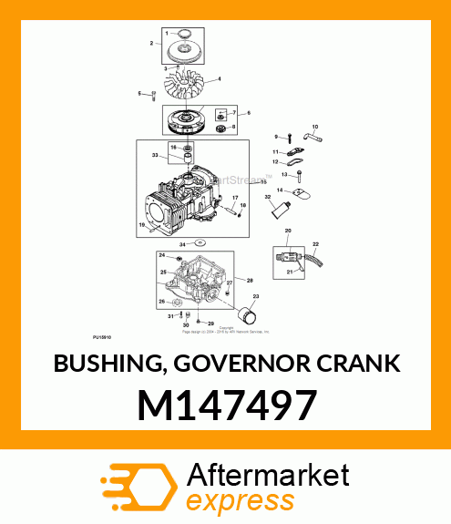 BUSHING, GOVERNOR CRANK M147497