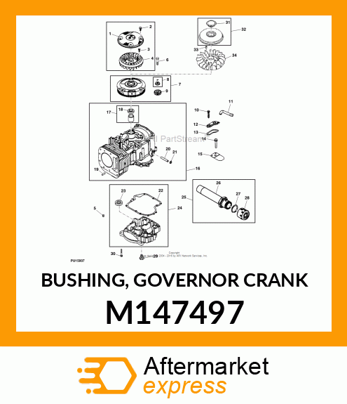 BUSHING, GOVERNOR CRANK M147497