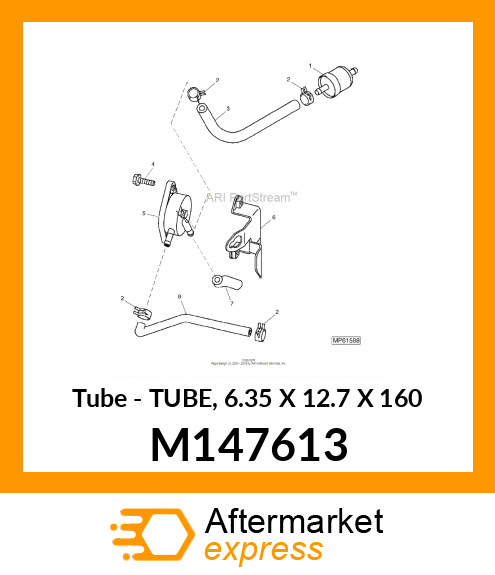 Tube - TUBE, 6.35 X 12.7 X 160 M147613