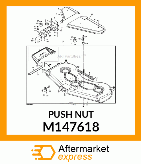 RETAINER, PUSH M147618