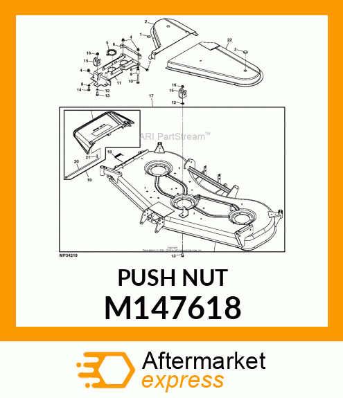 RETAINER, PUSH M147618