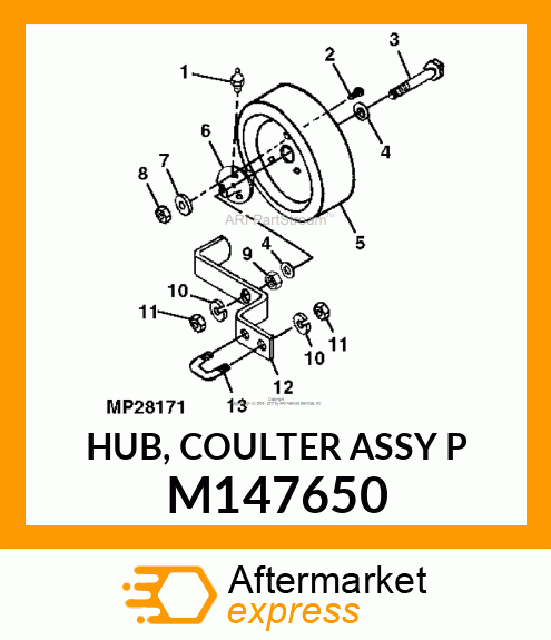 HUB, COULTER ASSY P M147650