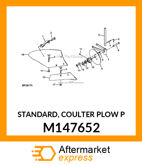 STANDARD, COULTER PLOW P M147652