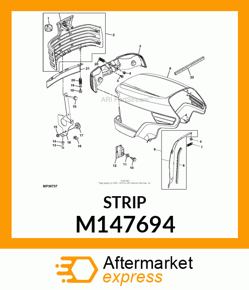 SEAL, HOOD/RADIATOR M147694