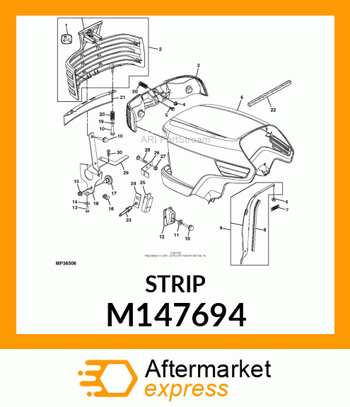 SEAL, HOOD/RADIATOR M147694