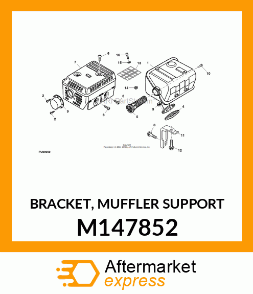 BRACKET, MUFFLER SUPPORT M147852